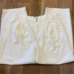 Madewell White Baggy Coastal Staple Piece High Rise Straight Leg Jeans AA